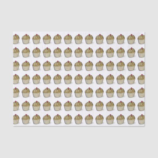 Cute Mini Muffins Patroon Tissuepapier (Voorkant)