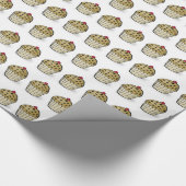 Cute Mini Muffins Pattern Cadeaupapier (Hoek)