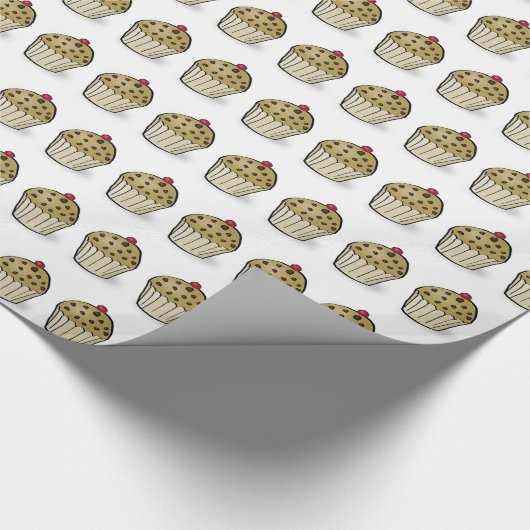 Cute Mini Muffins Pattern Cadeaupapier (Hoek)