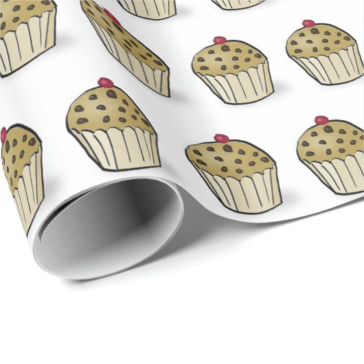 Cute Mini Muffins Pattern Cadeaupapier (Rol Hoek)