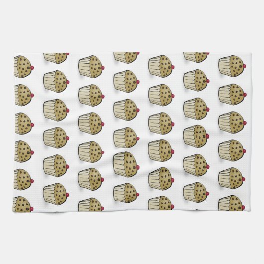 Cute Mini Muffins Pattern Theedoek (Horizontaal)