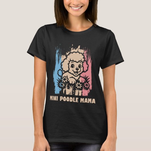 Cute Mini Poodle Mama T-Shirt – Perfecte Cadeau vo (Voorkant)