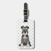 Cute Mini Schnauzer Girl Bagagelabel (Voorkant verticaal)