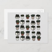 Cute mini succuled Patroon Briefkaart (Voorkant / Achterkant)