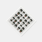 Cute mini succuled Patroon Servet (Hoek)