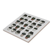 Cute mini succuled Patroon Tegeltje (Zijkant)