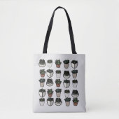 Cute mini succuled Patroon Tote Bag (Voorkant)