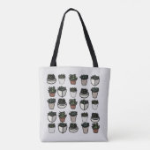 Cute mini succuled Patroon Tote Bag (Achterkant)