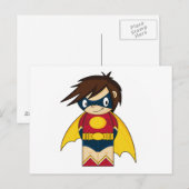 Cute Mini Superheld Briefkaart (Voorkant / Achterkant)
