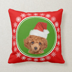 Cute Miniature Poodle Kerstkerstkerstkerstkerstker Kussen