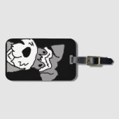 Cute Miniature Schnauzer Dog Cartoon Bagagelabel (Voorkant (horizontaal))