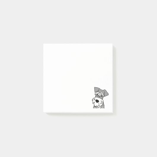 Cute Miniature Schnauzer Dog Cartoon Post-it® Notes (Voorkant)