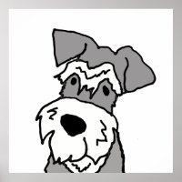 Cute Miniature Schnauzer Dog Cartoon