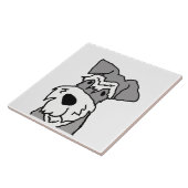 Cute Miniature Schnauzer Dog Cartoon Tegeltje (Zijkant)