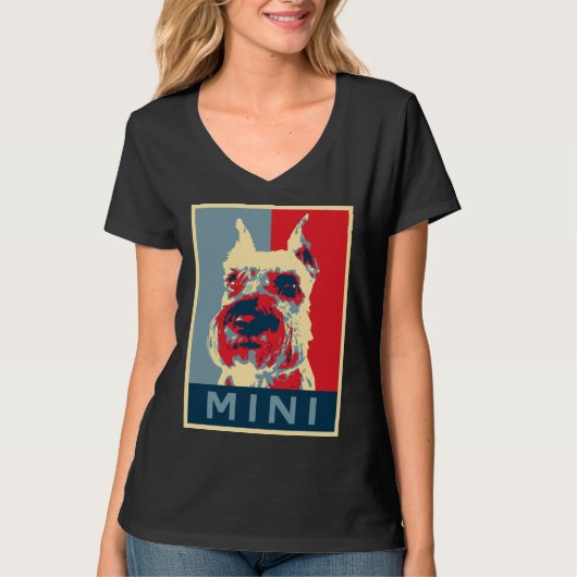 Cute Miniature Schnauzer Election T-shirt (Voorkant)