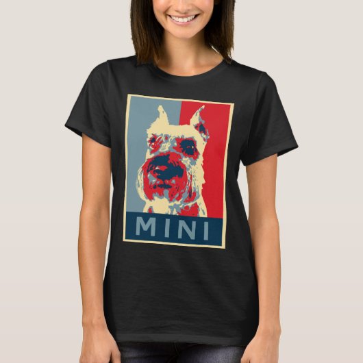 Cute Miniature Schnauzer Election T-shirt (Voorkant)