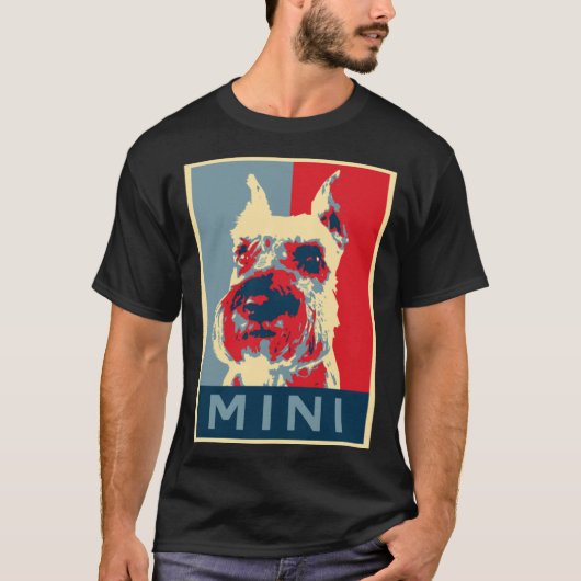 Cute Miniature Schnauzer Election T-shirt (Voorkant)