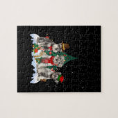 Cute Miniature Schnauzer Kersthond Legpuzzel (Horizontaal)