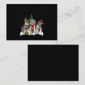 Cute Miniature Schnauzer Kersthond Visitekaartje (Voorkant / Achterkant)