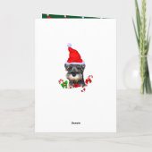 Cute Miniature Schnauzer Kerstmis Feestdagen Kaart (Achterkant)