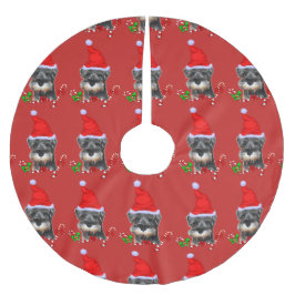 Cute Miniature Schnauzer Kerstmis Kerstboom Rok