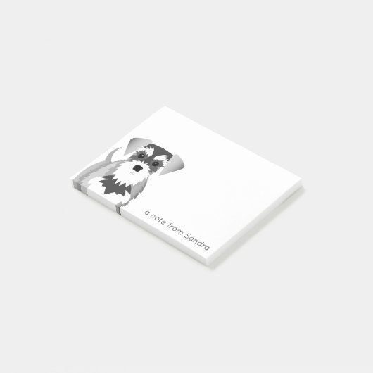 Cute Miniature Schnauzer Post-it® Notes (Schuin)