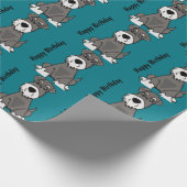 Cute Miniature Schnauzer Puppy Dog Art Cadeaupapier (Hoek)