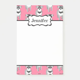 Cute Miniature Schnauzer Puppy Pattern Post-it® Notes