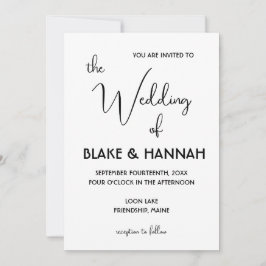 Cute Minimal Boho Wedding Handgeschreven Lettertyp Kaart