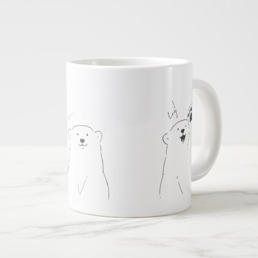 cute minimal design mug grote koffiekop (Voorkant rechts)