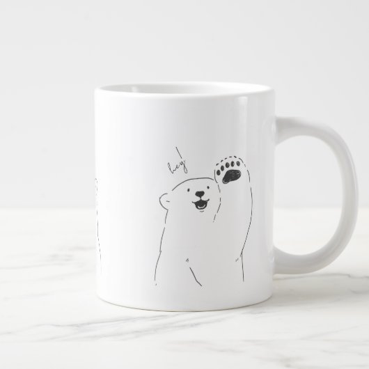 cute minimal design mug grote koffiekop (Rechts)
