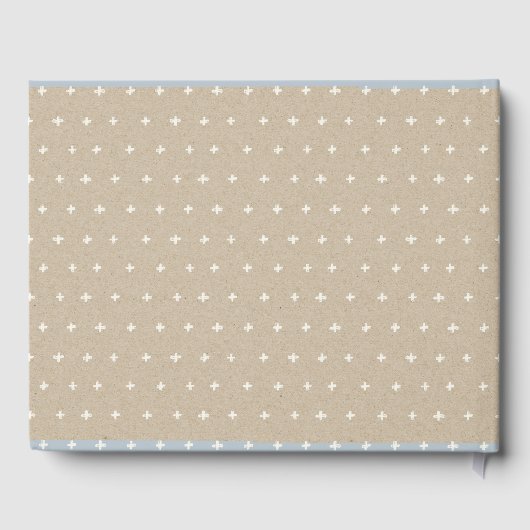 Cute Minimal Dusky Blush Floral Heart Baby shower Gastenboek (Achterkant)