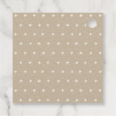 Cute Minimal Dusky Green Floral Heart Baby shower Bedankjes Labels (Achterkant)