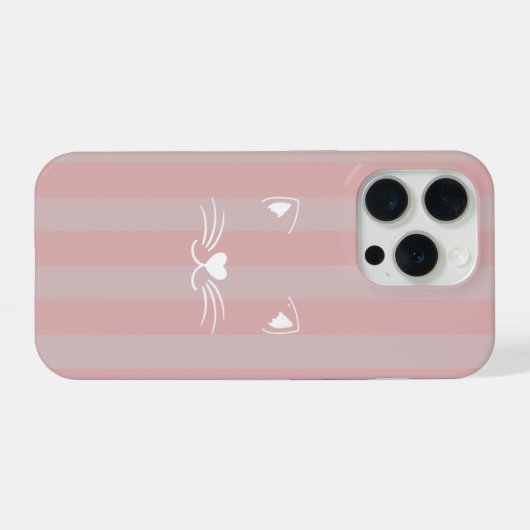 Cute Minimal Kitty Illustration Phone Case iPhone Hoesje (Achterkant horizontaal)