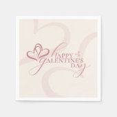 Cute Minimal Modern Pink Cream Script Galentine's Servet (Voorkant)
