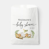 Cute Minimal Oerwoud Safari Baby shower Party Bedankzakje (Voorkant)