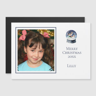 Cute Minimal One Photo Kerstmis Snow Wereldbol