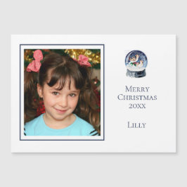 Cute Minimal One Photo Kerstmis Snow Wereldbol