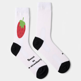 Cute Minimal Strawberry Socks Sokken