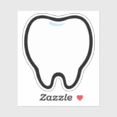 Cute Minimal Tooth Illustration Sticker (Vel)