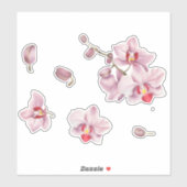 Cute Minimal Waterverf orchid Sticker (Vel)