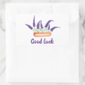 Cute Minimal Waterverf Provence delicaat grove lav Rechthoekige Sticker (Tas)