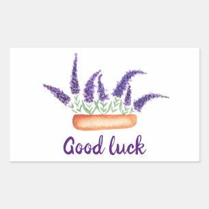 Cute Minimal Waterverf Provence delicaat grove lav Rechthoekige Sticker