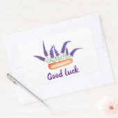 Cute Minimal Waterverf Provence delicaat grove lav Rechthoekige Sticker (Envelop)