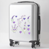 Cute Minimal Waterverf Provence delicaat grove lav Sticker (Koffer)