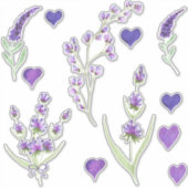 Cute Minimal Waterverf Provence delicaat grove lav Sticker (Voorkant)