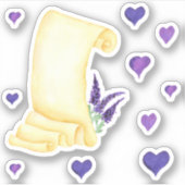 Cute Minimal Waterverf Provence delicaat grove lav Sticker (Voorkant)