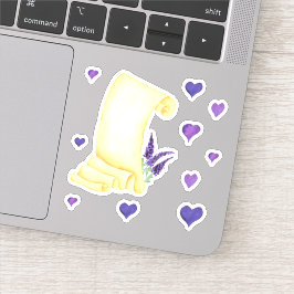 Cute Minimal Waterverf Provence delicaat grove lav Sticker