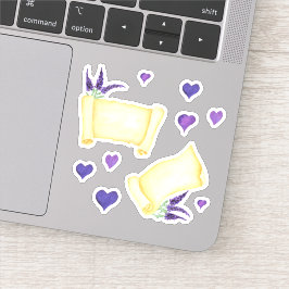 Cute Minimal Waterverf Provence delicaat grove lav Sticker