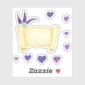 Cute Minimal Waterverf Provence delicaat grove lav Sticker (Vel)